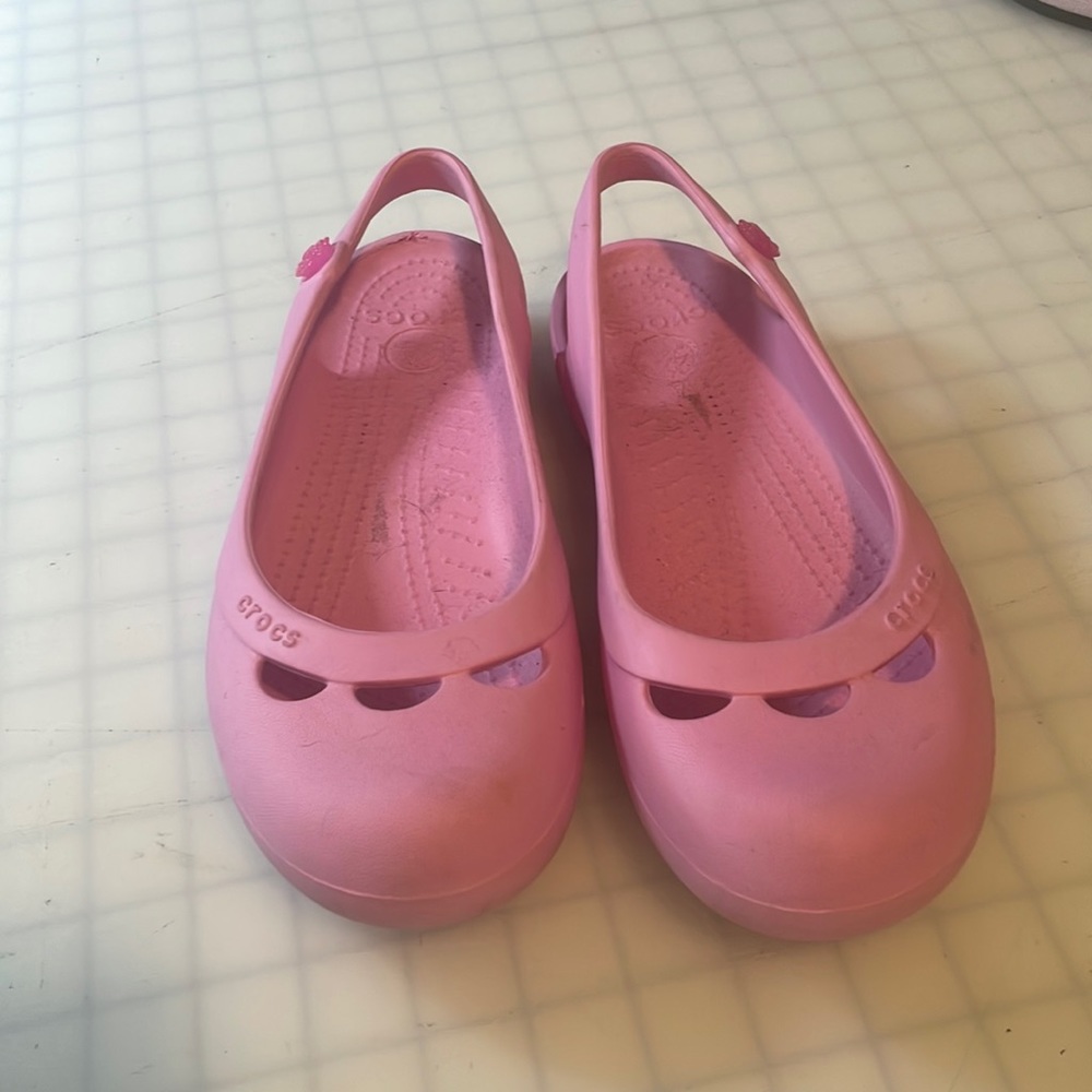 Pink Crocs Flats